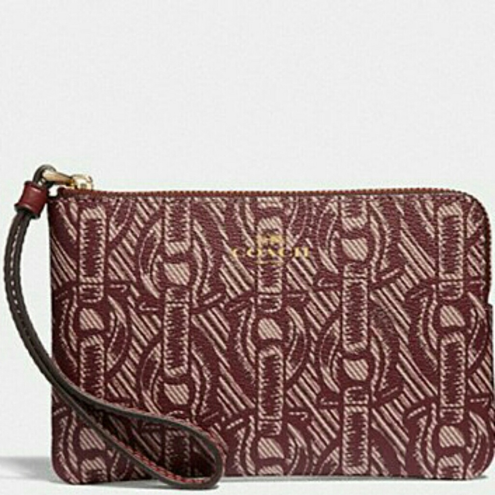 ✅ NEW WITH TAGS❗️COACH CORNER ZIP WRISTLET ✅ 